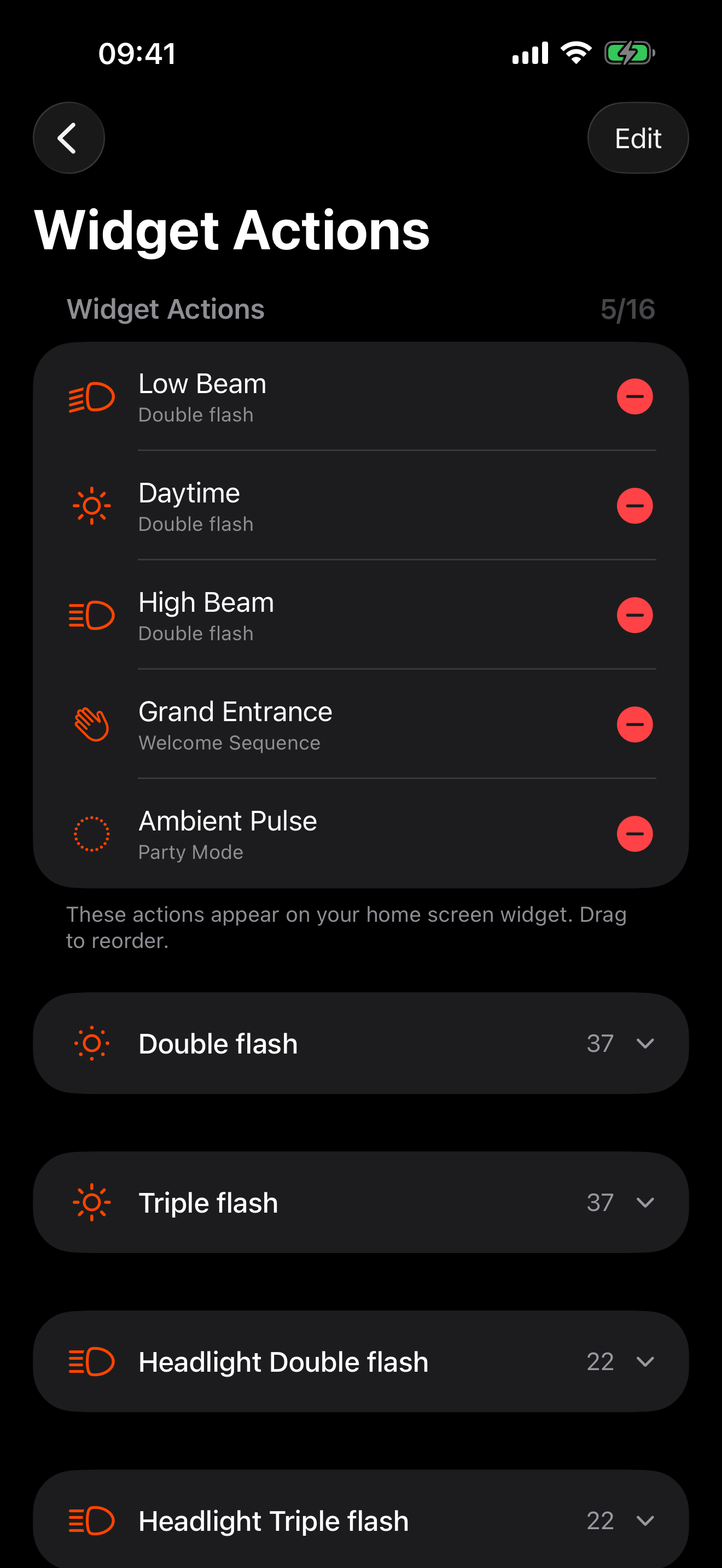 Fire a show from the widget